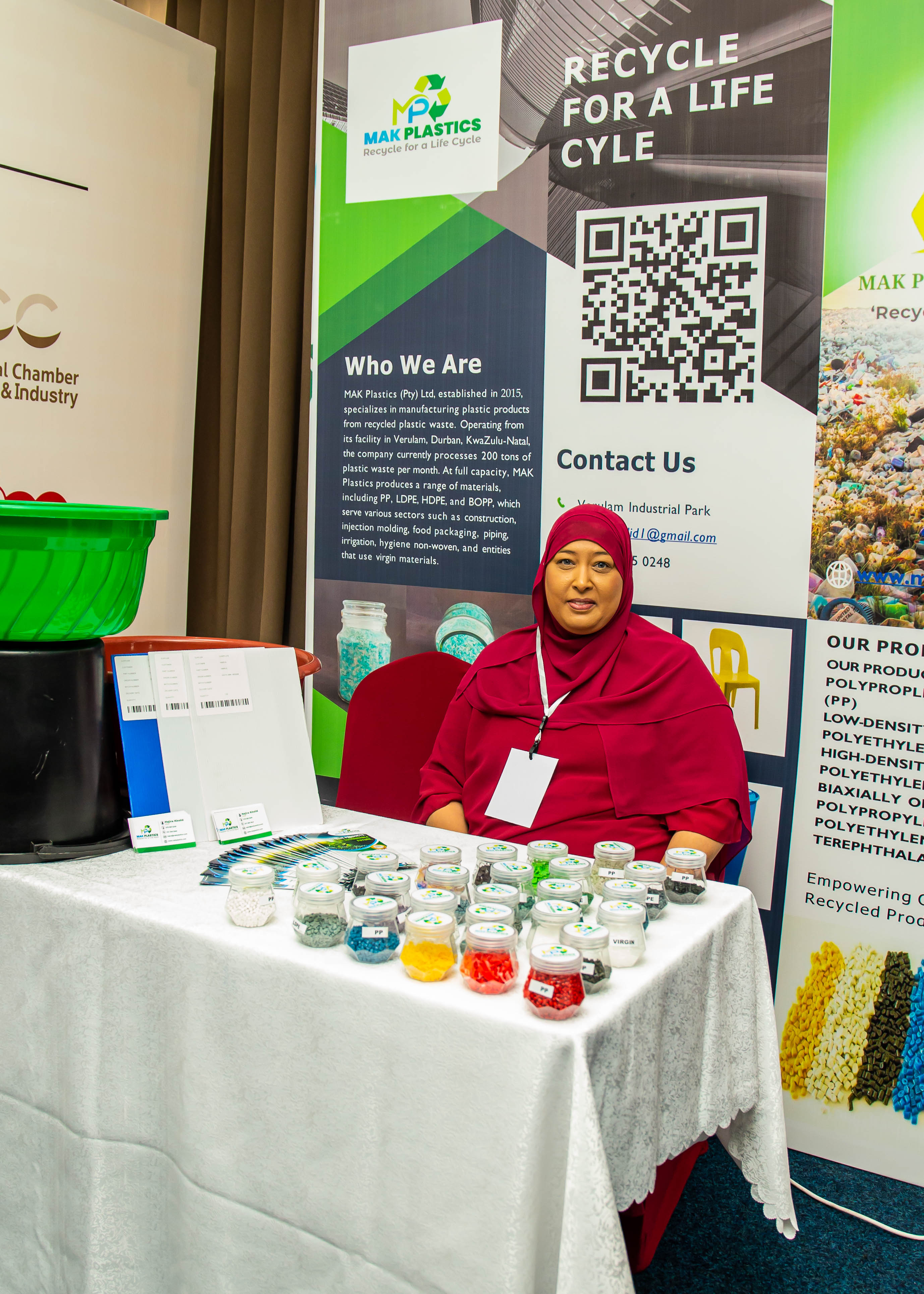 Hajira Khalid at the MAK Plastics stand, West Africa Trade Show 2026