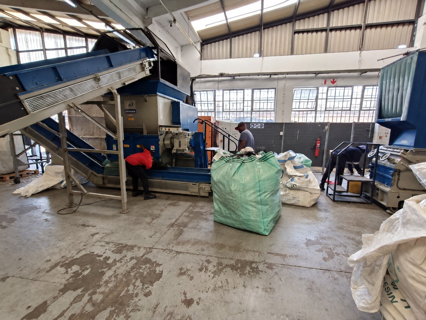 ZERMA shredder and granulator line