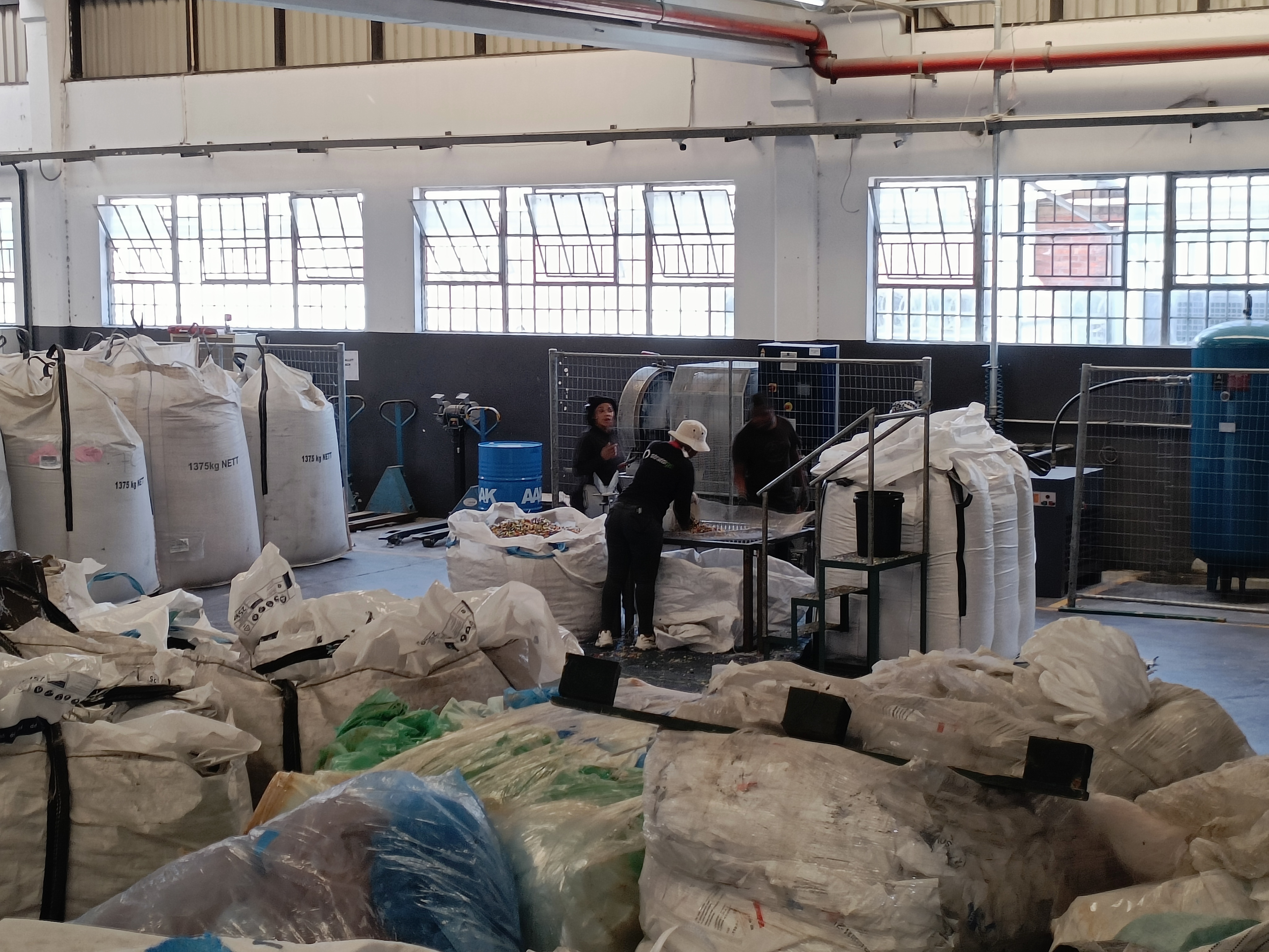 Warehouse storage of baled material