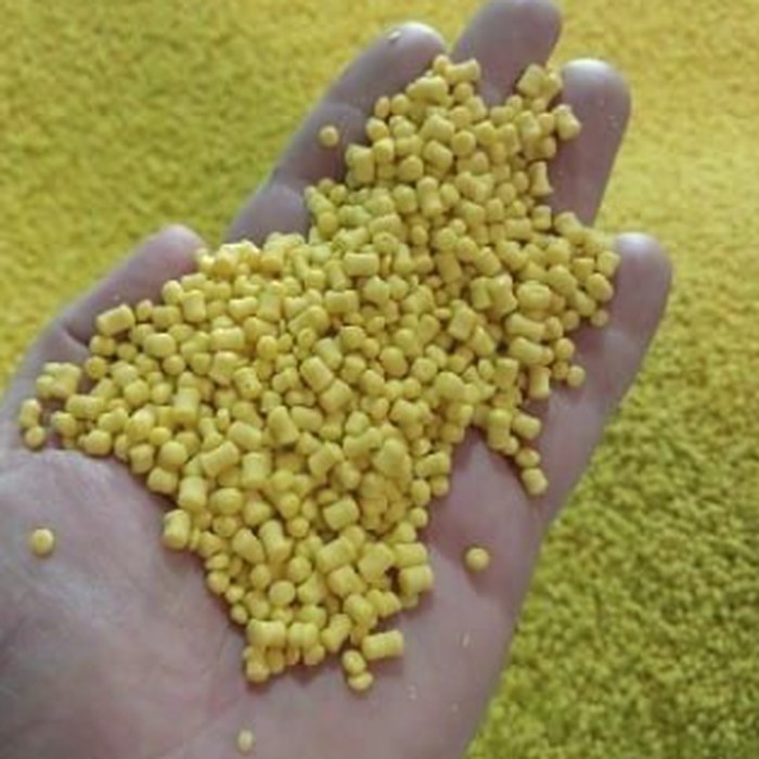 Recycled yellow PP pellets