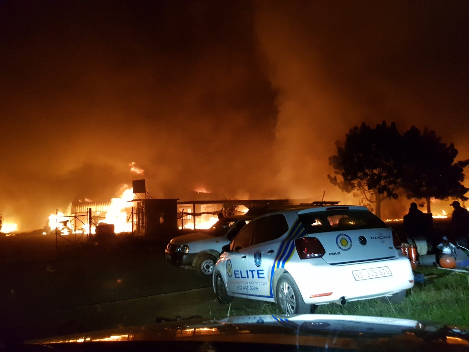 The fire at 25 Brown Street on the night it occurred