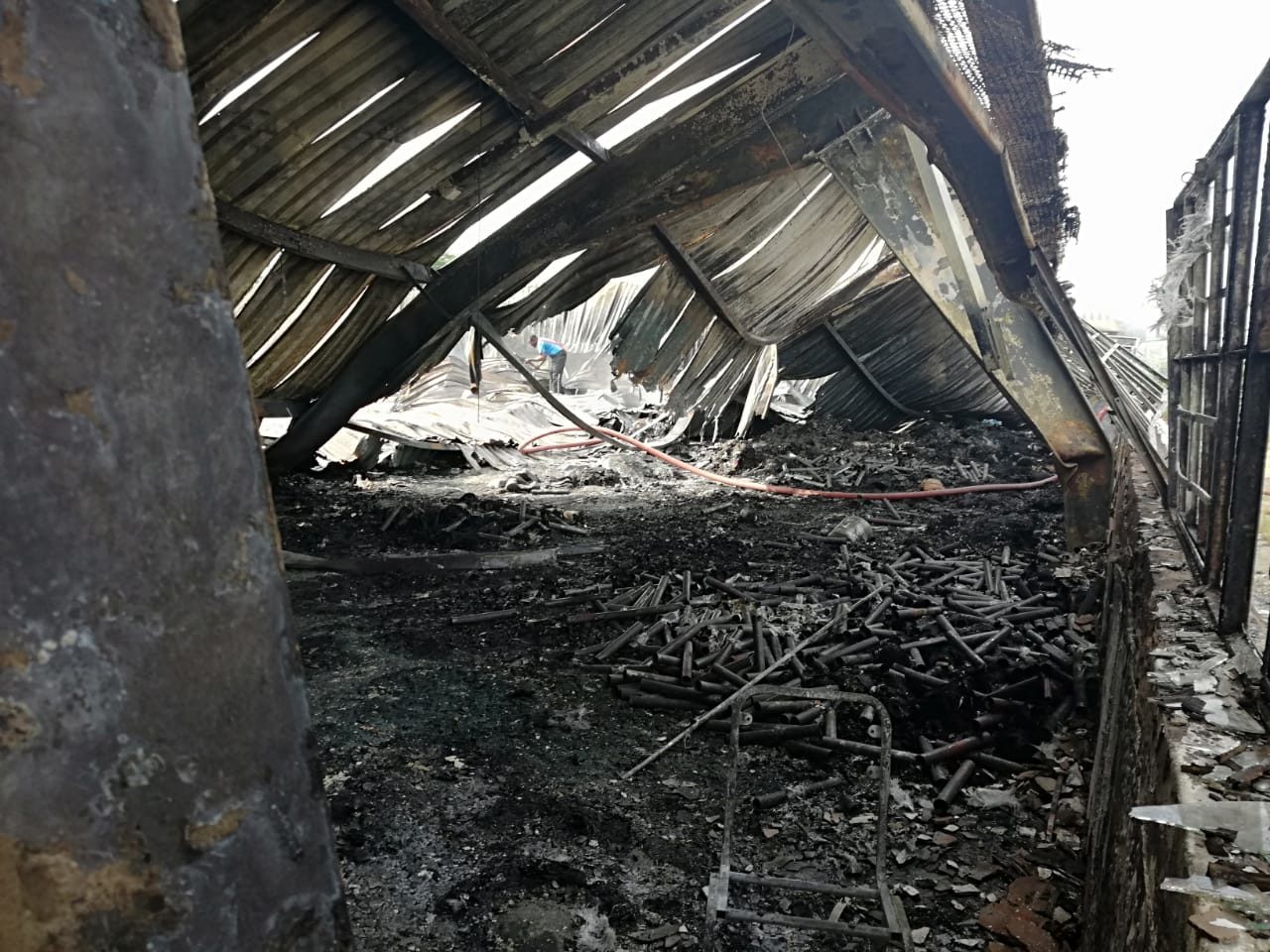 Interior damage after the fire